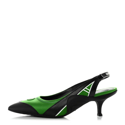 Louis Vuitton Calfskin Archlight Slingback Pumps 37 Black Green 1 of 8