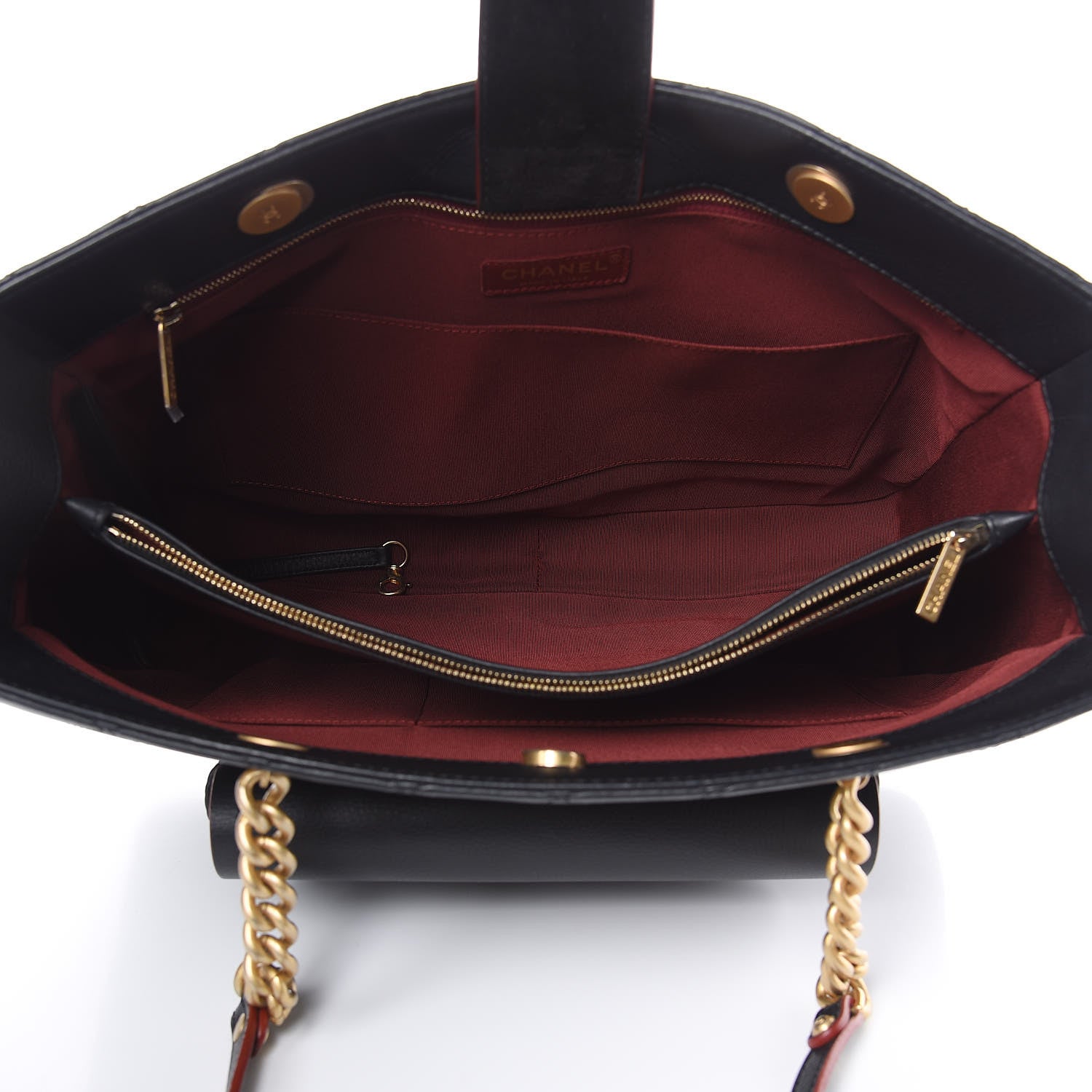 Chanel Calfskin Stitched Archi Chic Large Tote Black 5 of 12