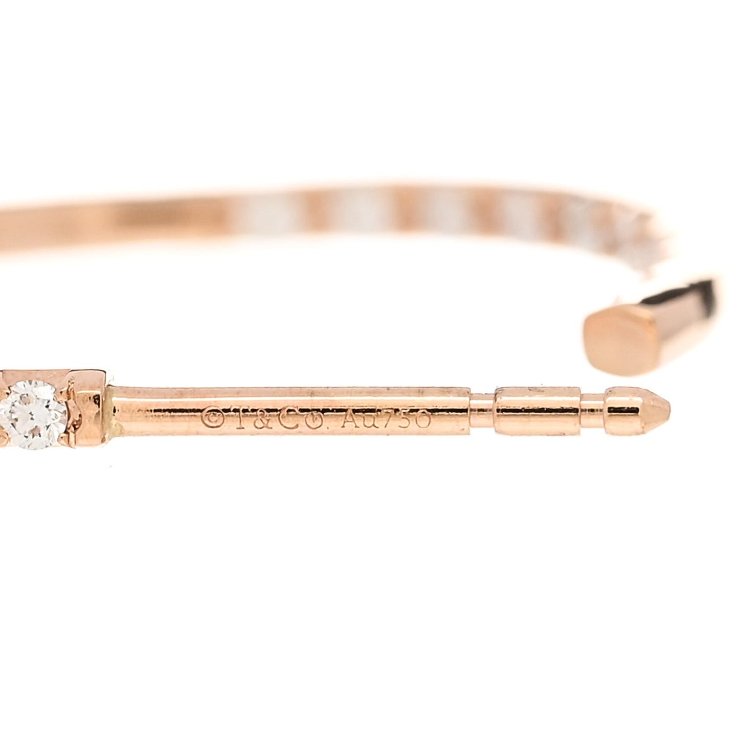 18K Rose Gold Diamond Medium Metro Hoop Earrings