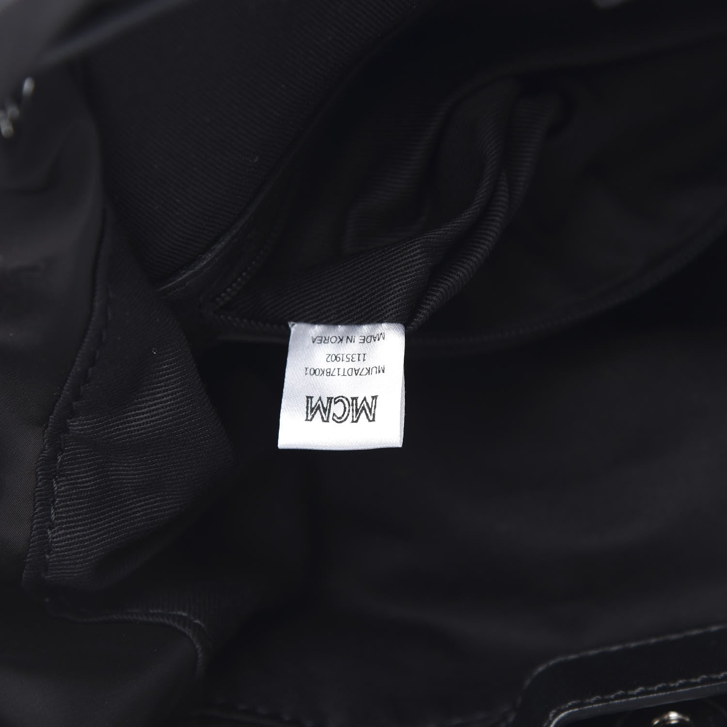 MCM Nylon Monogram Small Tivitat Two-Pocket Backpack Black 6 of 10