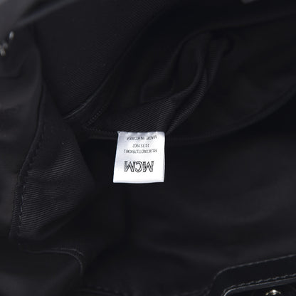 MCM Nylon Monogram Small Tivitat Two-Pocket Backpack Black 6 of 10