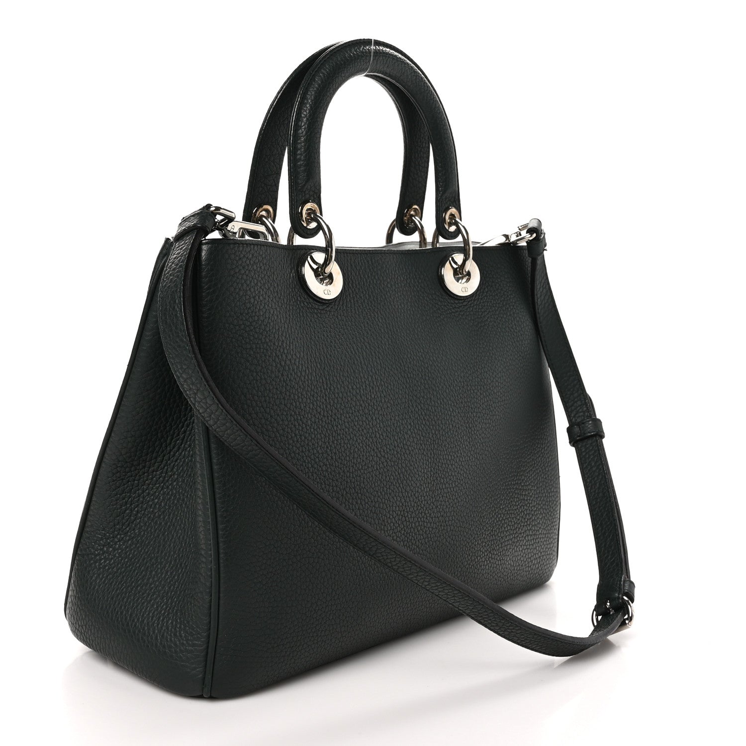 Christian Dior Bullcalf Medium Diorissimo Tote Deep Forest 4 of 11
