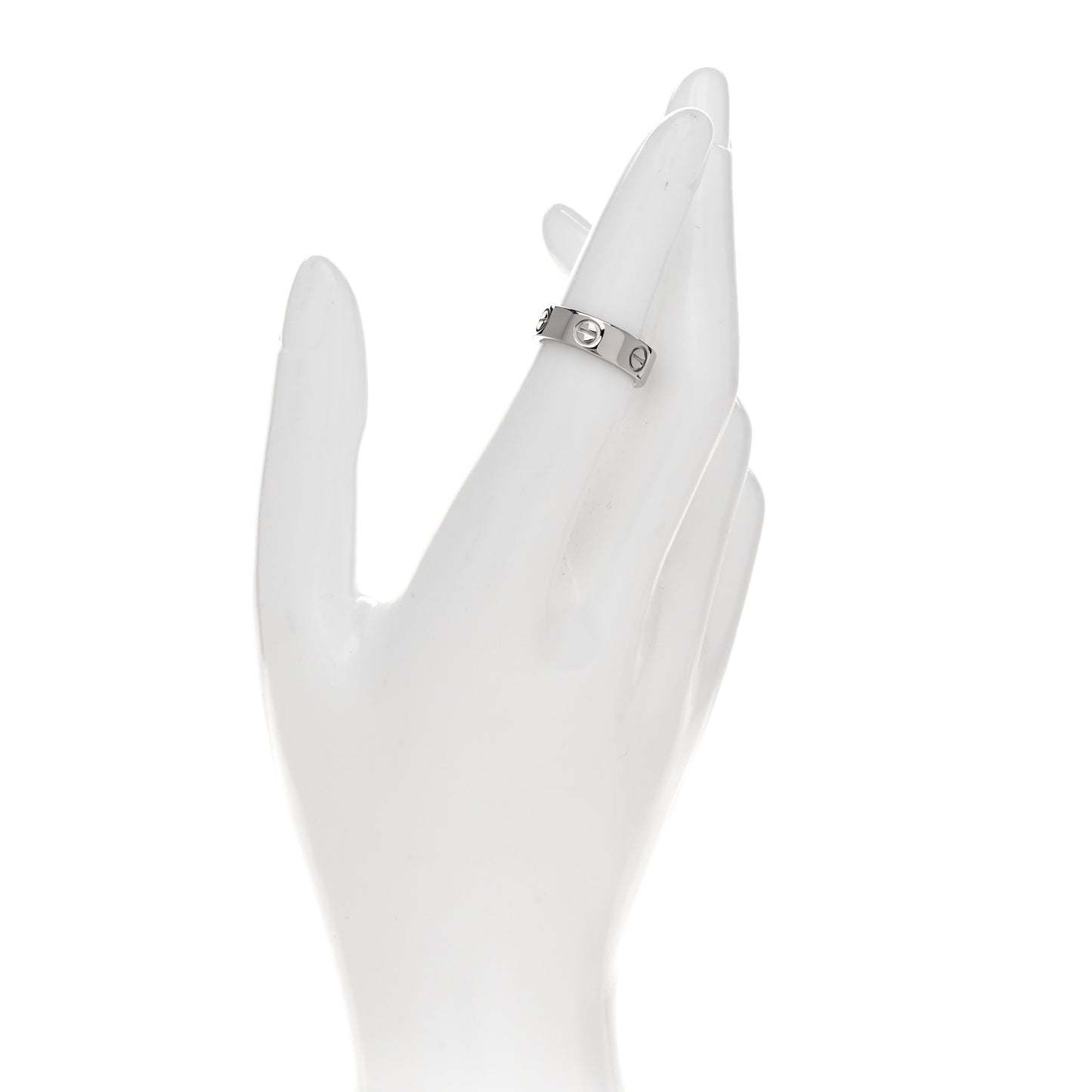 18K White Gold 5.5mm LOVE Ring 49 5