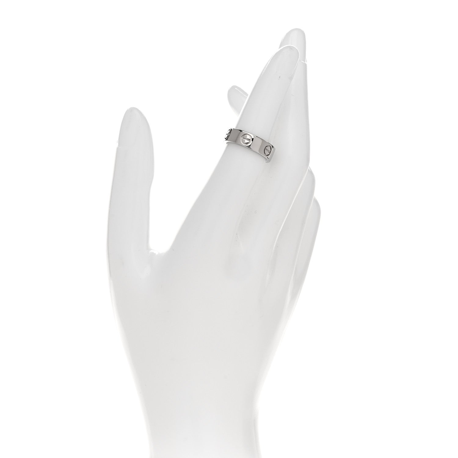 Cartier 18K White Gold 5.5mm LOVE Ring 49 5 2 of 4