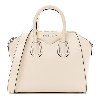 Givenchy Crinkled Patent Calfskin Mini Antigona Ivory 1 of 14