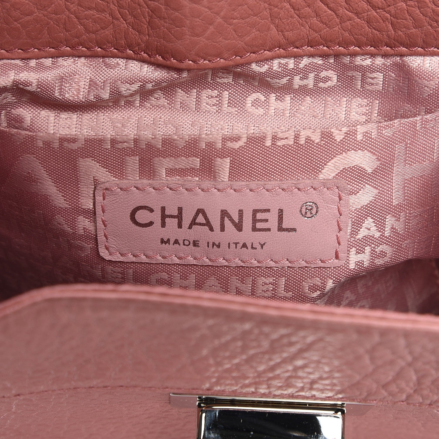 Chanel Grained Calfskin Mademoiselle Accordion Flap Pink 7 of 9