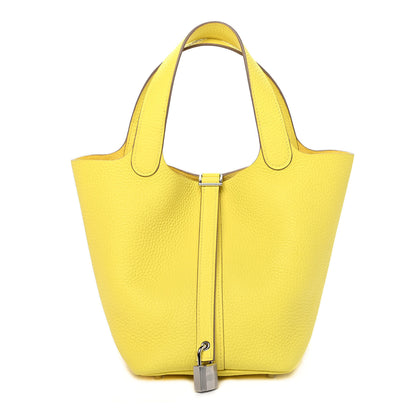 Hermes Taurillon Clemence Picotin Lock 18 PM Lime 1 of 9