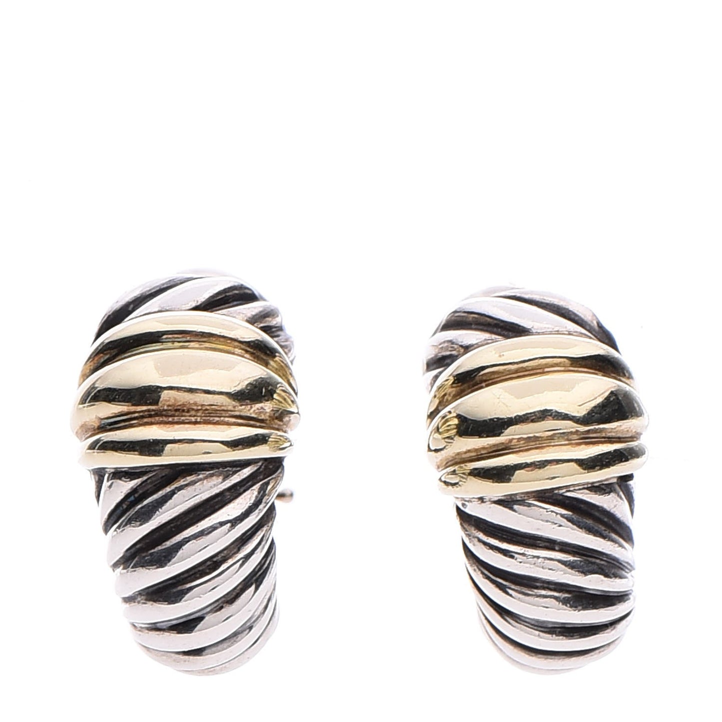 Sterling Silver 14K Yellow Gold Thoroughbred Shrimp Earrings