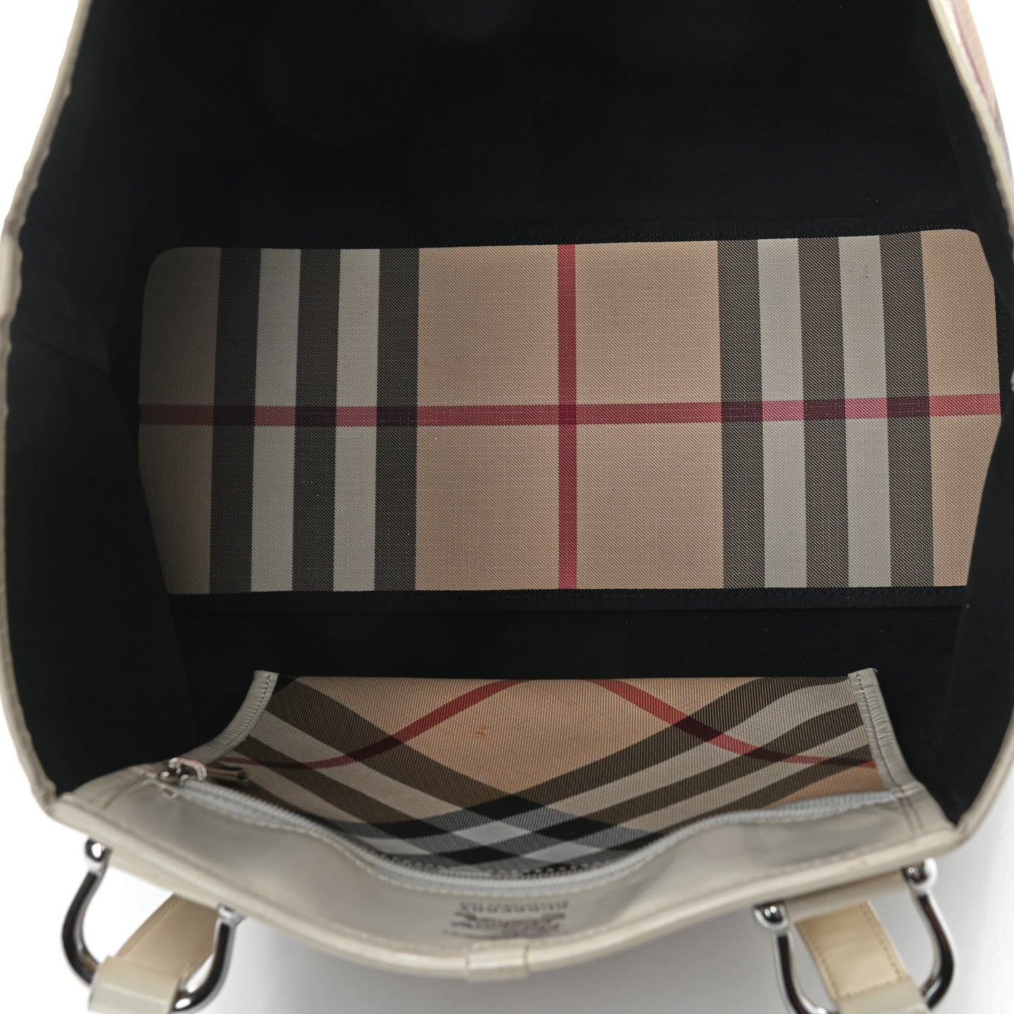 Nova Check Large Nickie Tote White