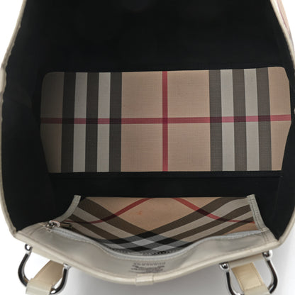 Burberry Nova Check Large Nickie Tote White 5 of 11