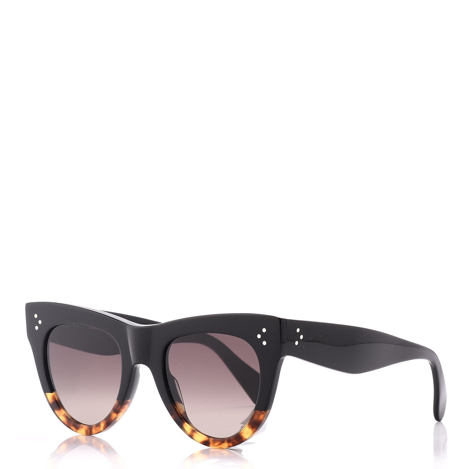 Celine Cat Eye Sunglasses 51mm CL400461 Black Havana Brown 1 of 6