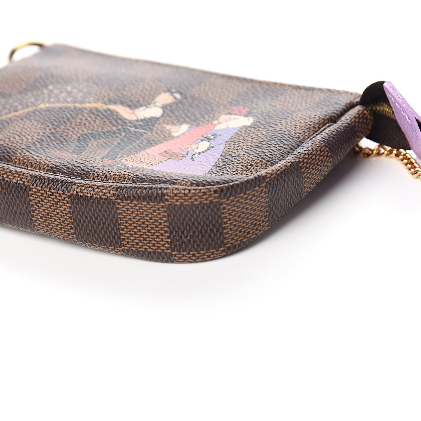 Damier Ebene Illustre Mini Pochette Accessories Violet