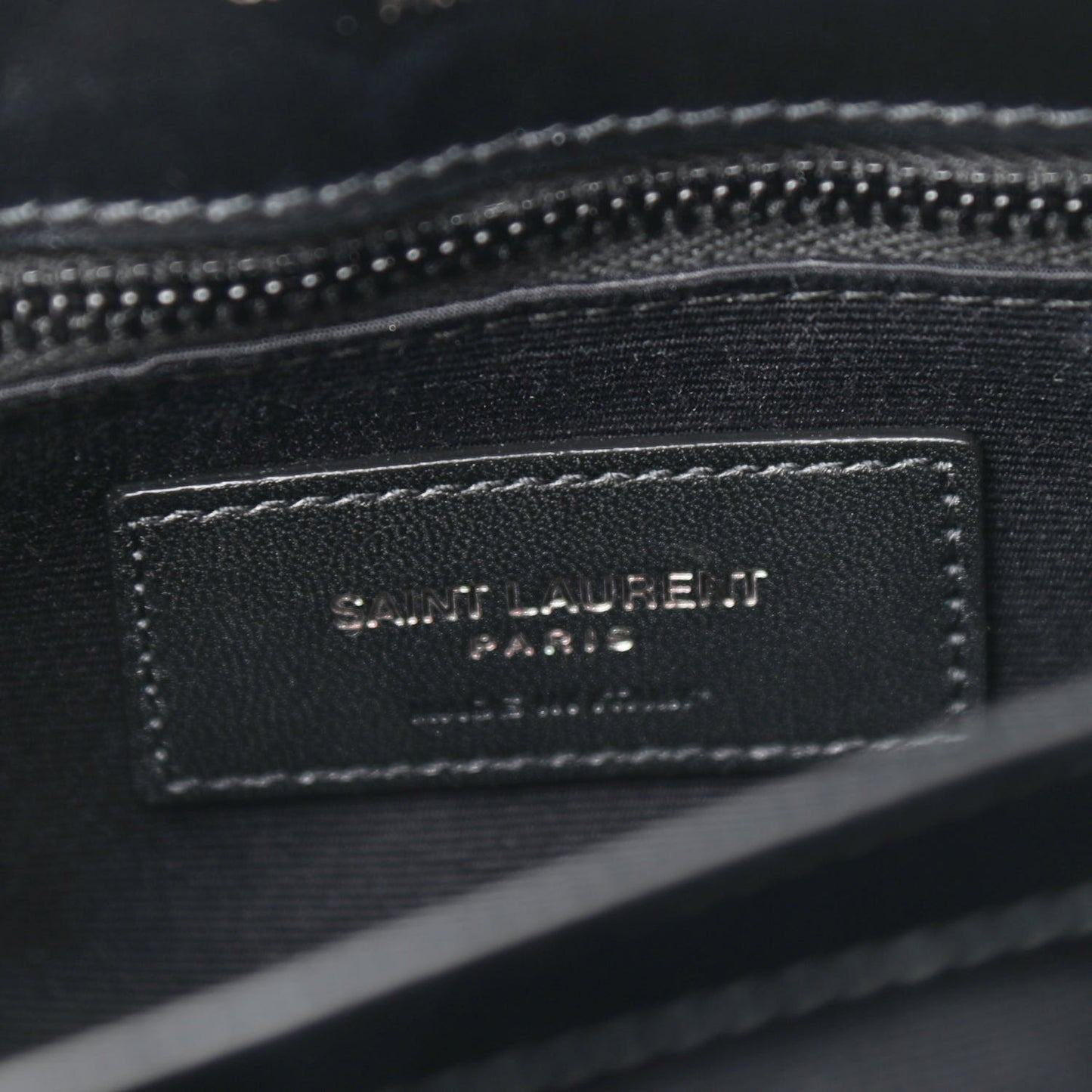 Calfskin Y Quilted Monogram Toy Loulou Crossbody Bag Black