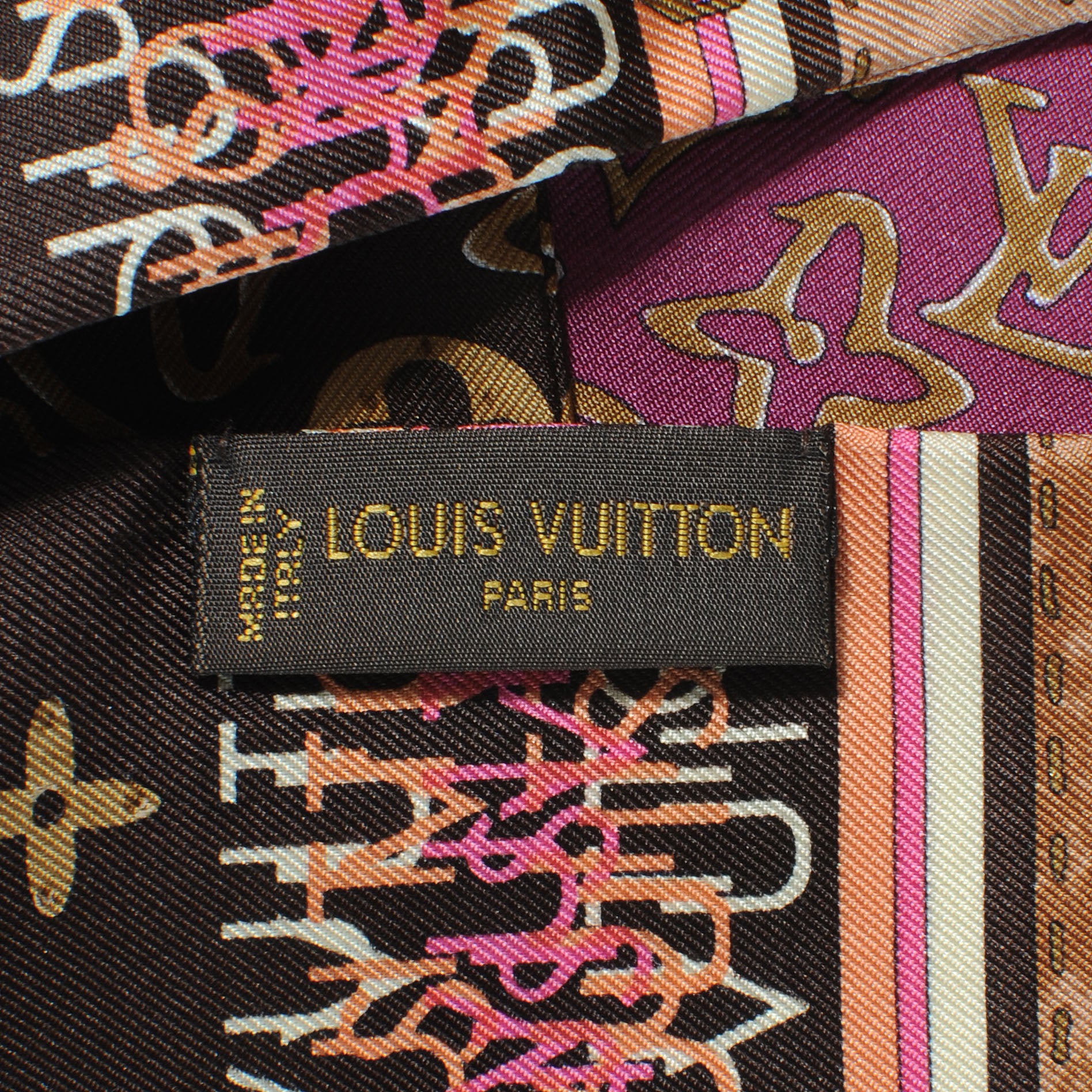 Louis Vuitton Silk Monogram Map Bandeau Cassis 4 of 4
