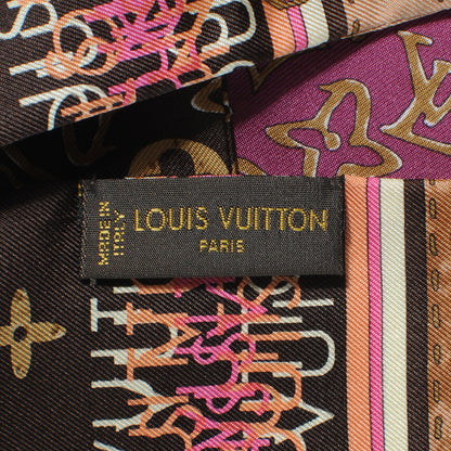 Louis Vuitton Silk Monogram Map Bandeau Cassis 4 of 4