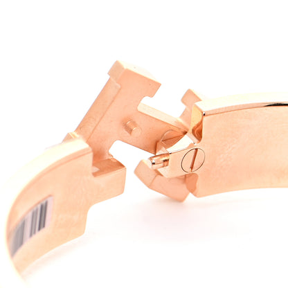 Hermes Enamel Narrow Clic Clac H Fusion Bracelet PM Rose Candeur Jaune Tennis 4 of 6