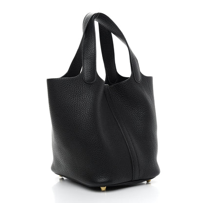 Hermes Taurillon Clemence Picotin Lock 18 PM Black 3 of 10
