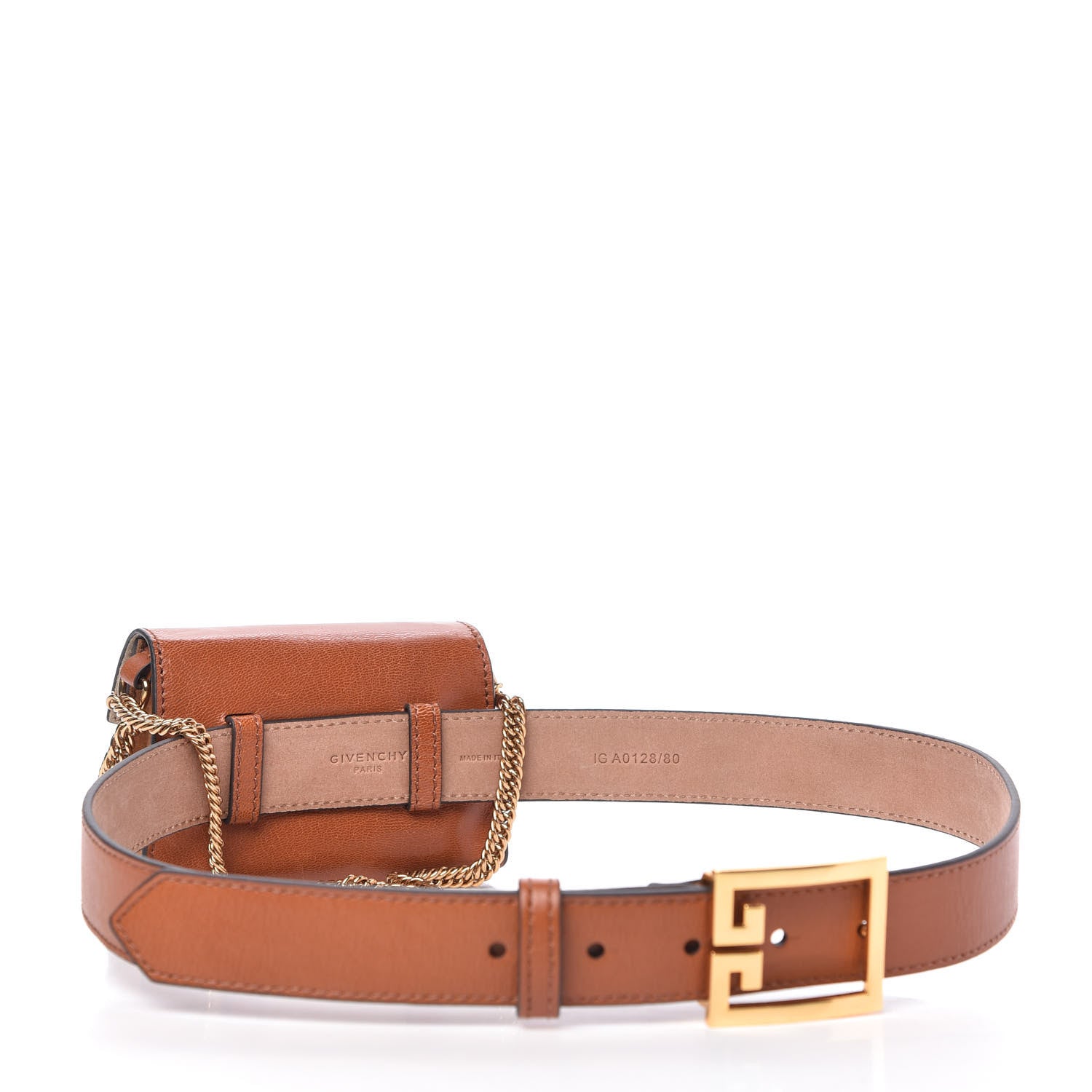 Givenchy Goatskin Suede Nano GV3 Belt Bag Chestnut 4 of 10