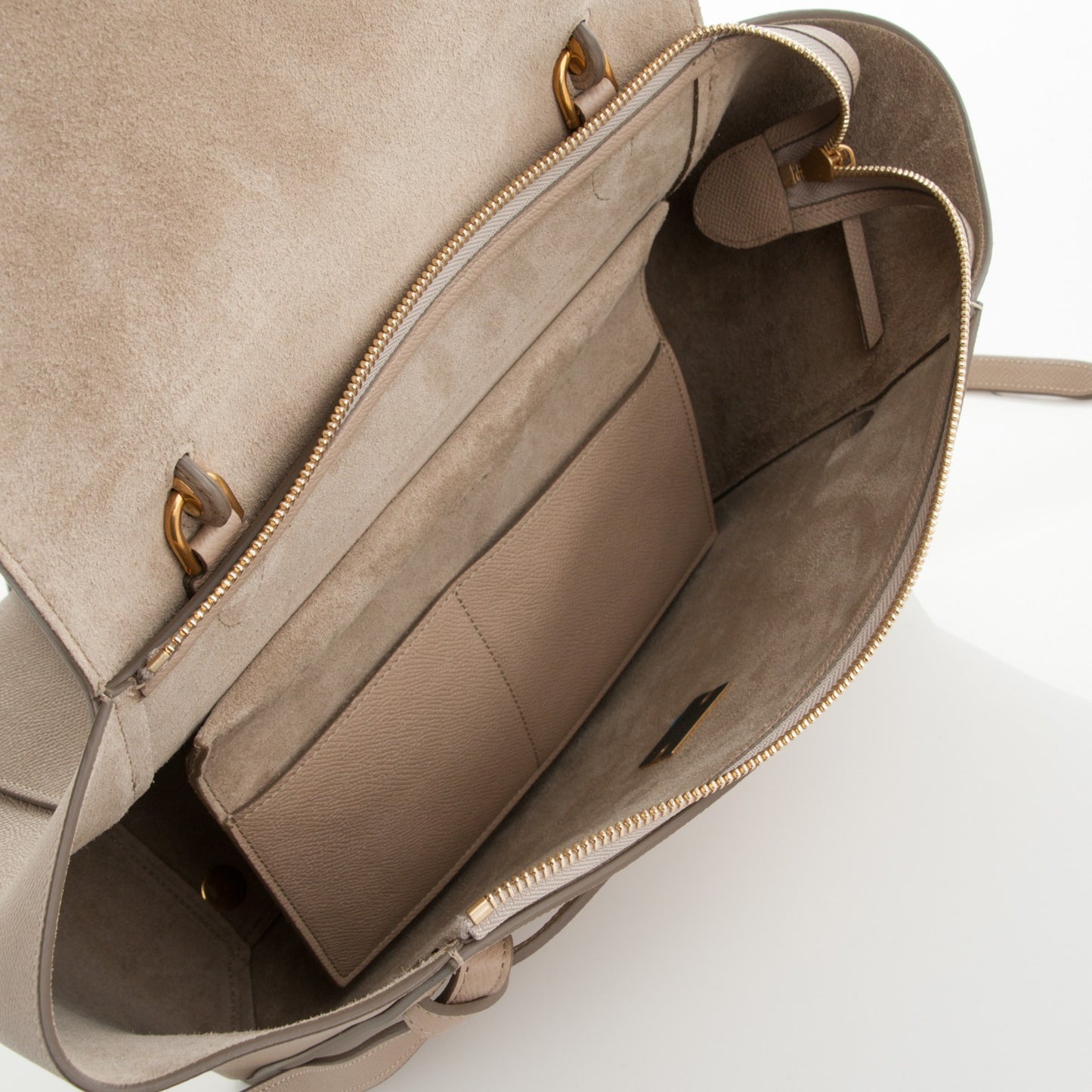 Grained Calfskin Mini Belt Bag Light Taupe