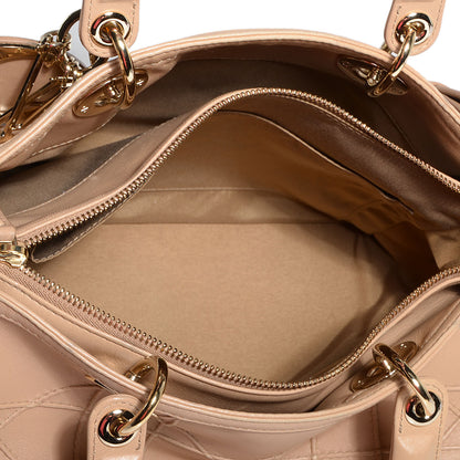 Christian Dior Lambskin Cannage Granville Polochon Beige 5 of 8