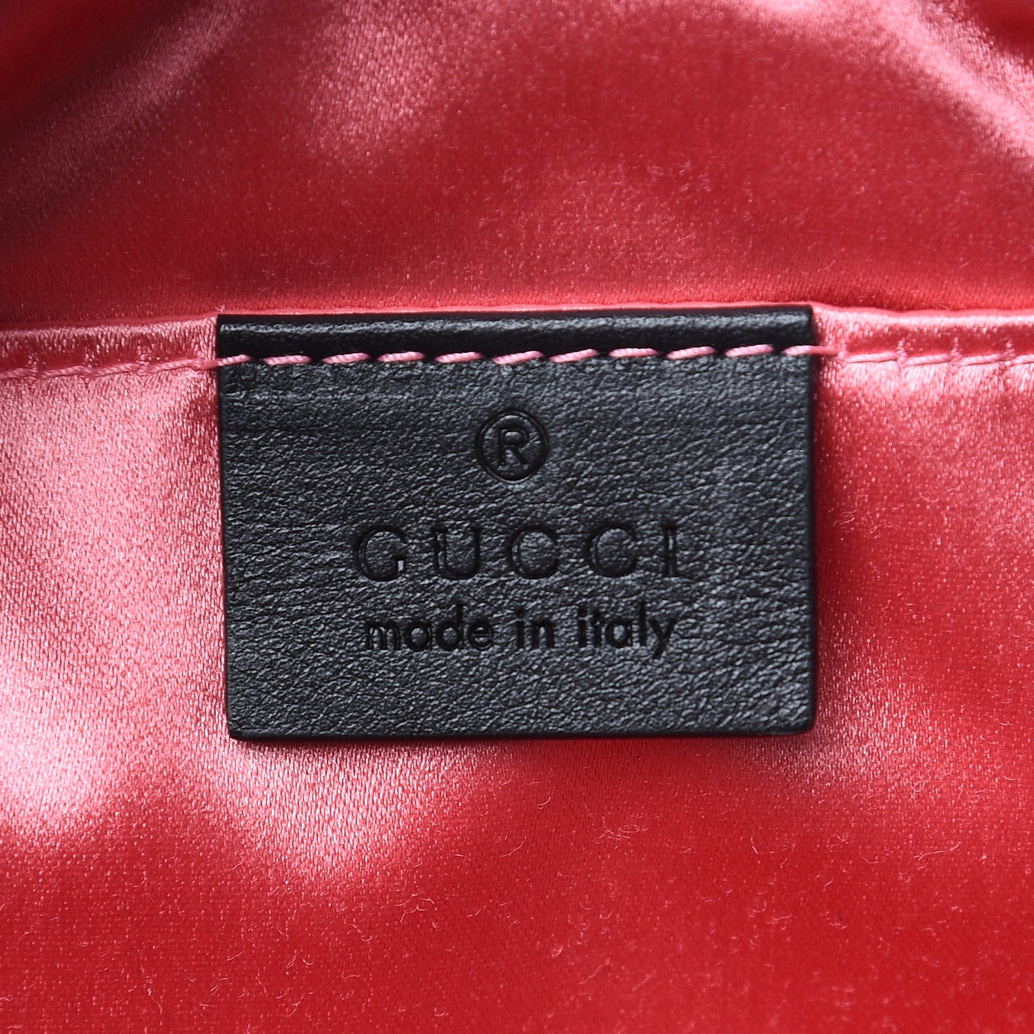 Gucci Velvet Matelasse Deer Embroidered Small GG Marmont Chain Shoulder Bag Black 5 of 10