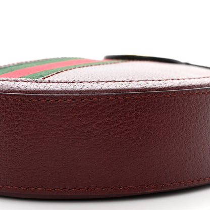 Gucci Soft Textured Calfskin Web Mini Ophidia Round Shoulder Bag Vintage Bordeaux 10 of 10