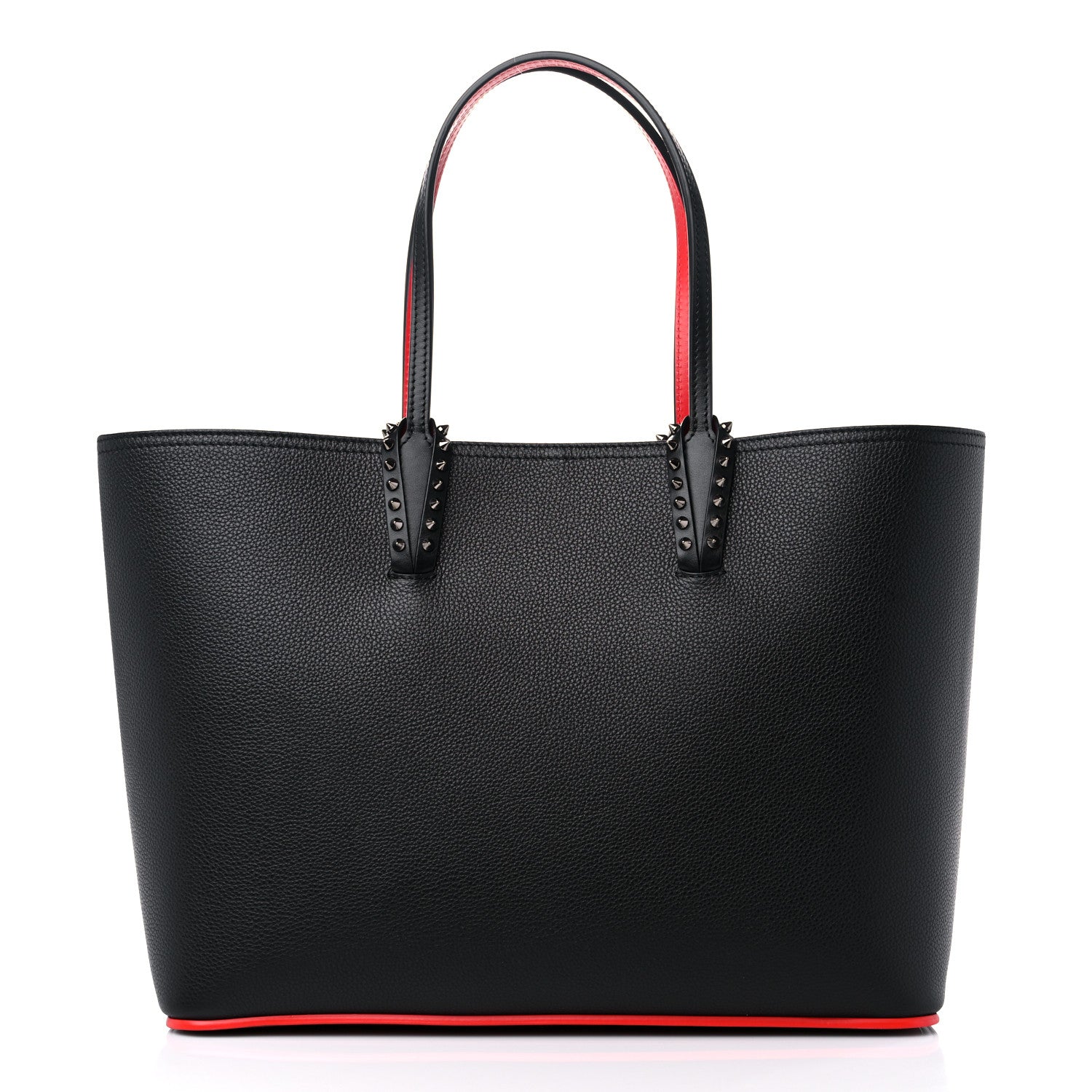 Christian Louboutin Calfskin Spikes East West Cabata Tote Black 3 of 15