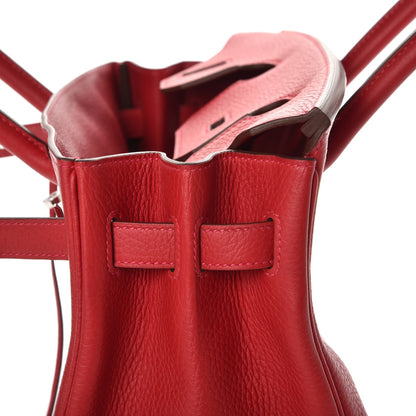 Hermes Taurillon Clemence Birkin 30 Rouge Garance 16 of 36
