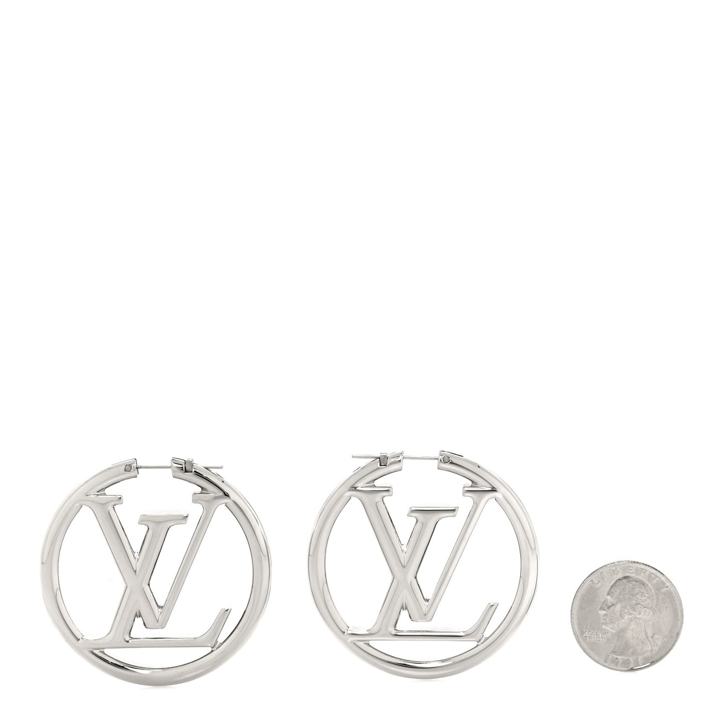 Palladium Louise Hoop Earrings Silver