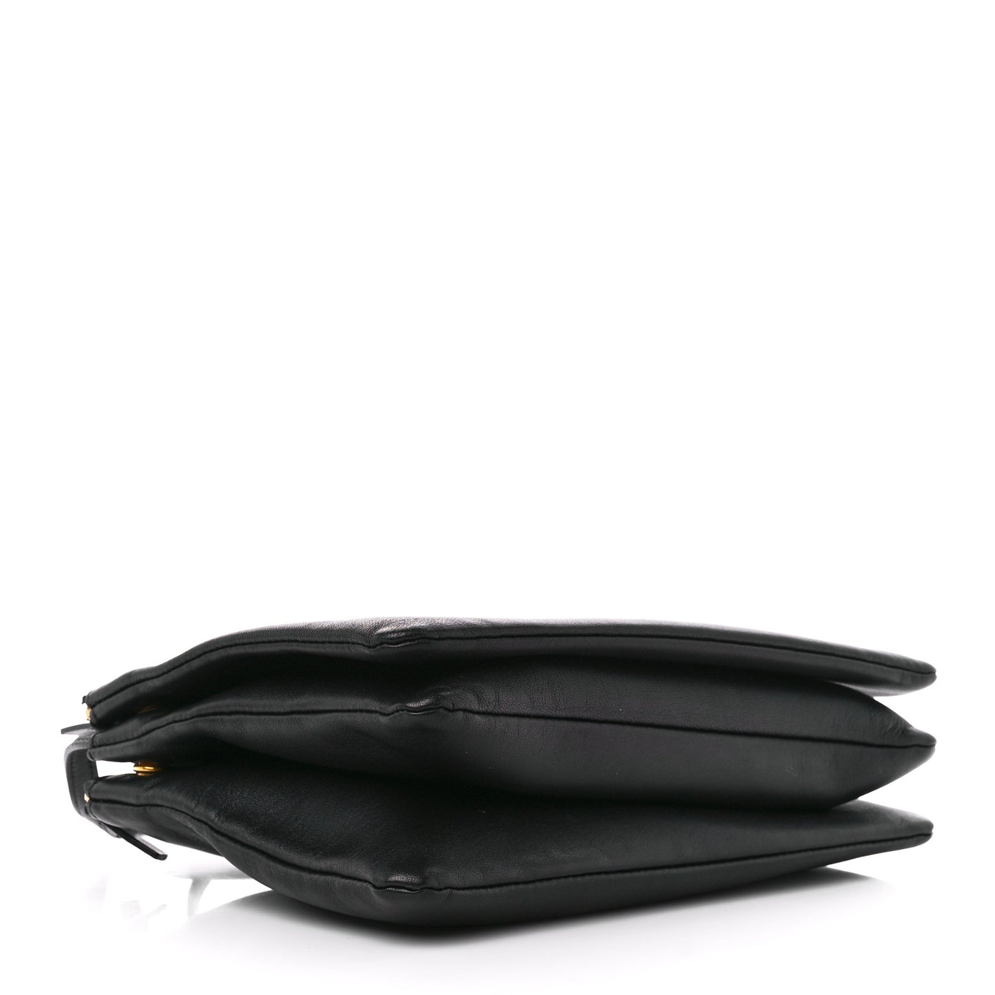 Lambskin Large Trio Crossbody Bag Black