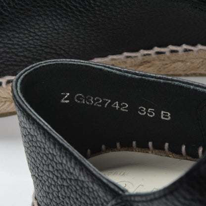 Chanel Grained Calfskin CC Espadrilles 35 Black 9 of 9