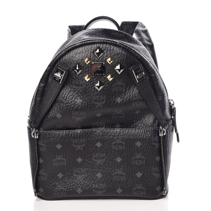 MCM Visetos Studded Small Dual Stark Backpack Black 4 of 12