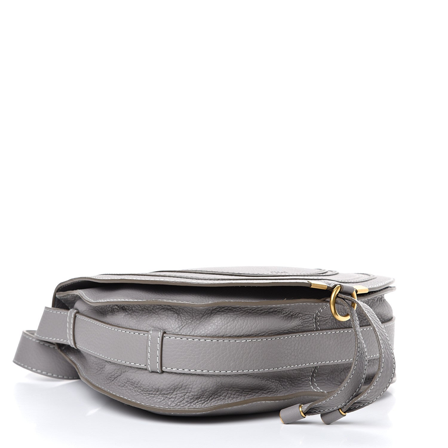 Chloe Calfskin Medium Marcie Round Crossbody Bag Cashmere Grey 3 of 10