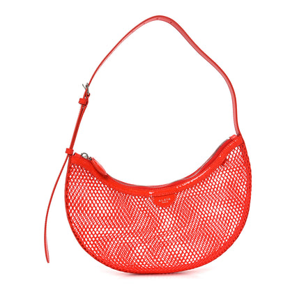 Alaia Net Patent Calfskin One Piece Demi Lune Orange 2 of 19