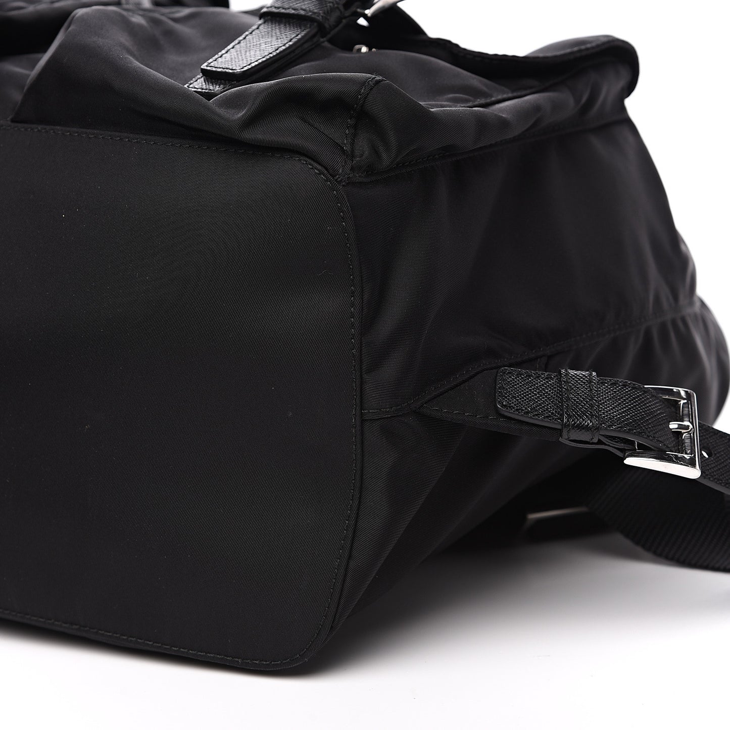 Nylon Vela Saffiano Backpack Black