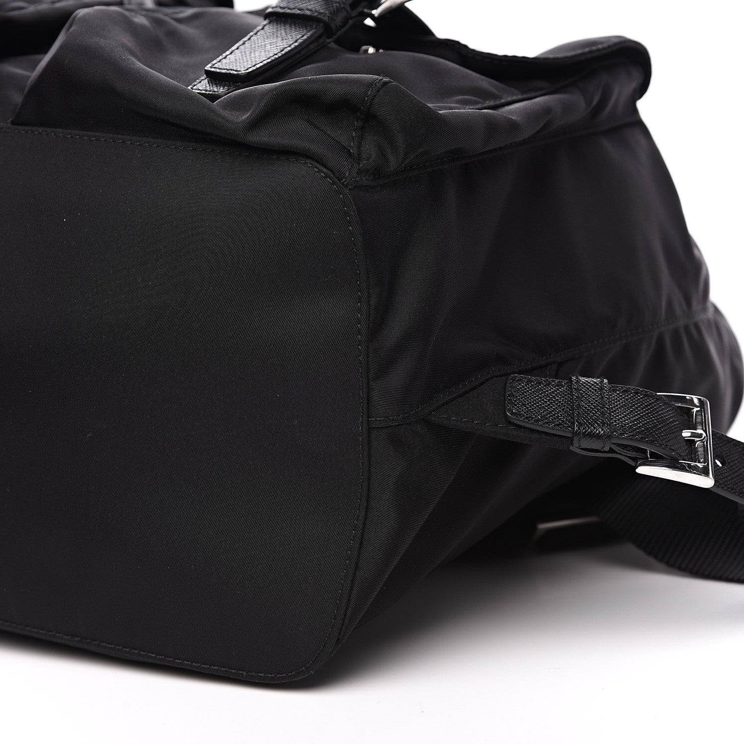 Prada Nylon Vela Saffiano Backpack Black 8 of 9