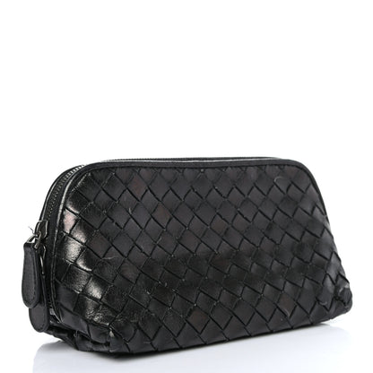 Bottega Veneta Nappa Intrecciato Small Cosmetic Pouch Black 3 of 7