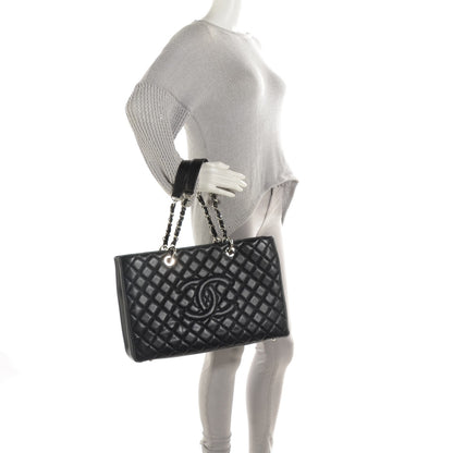 Chanel Caviar Quilted XL Grand Shopping Tote GST Black 2 of 8