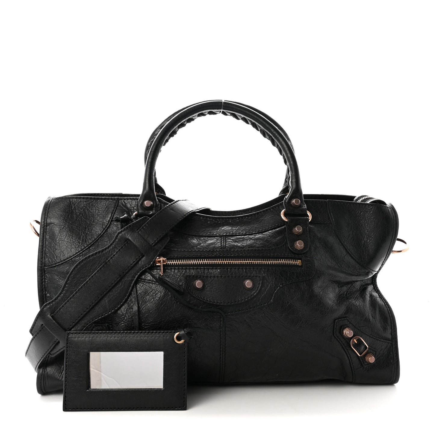Agneau Giant 12 Rose Gold Hardware Part Time Black
