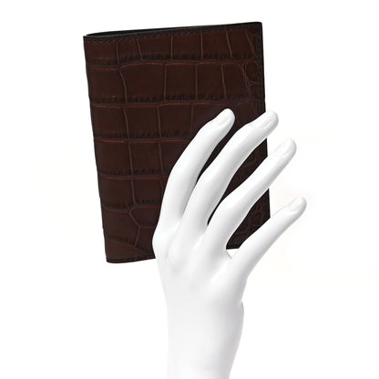 Burberry Alligator Passport Holder Brown 2 of 9