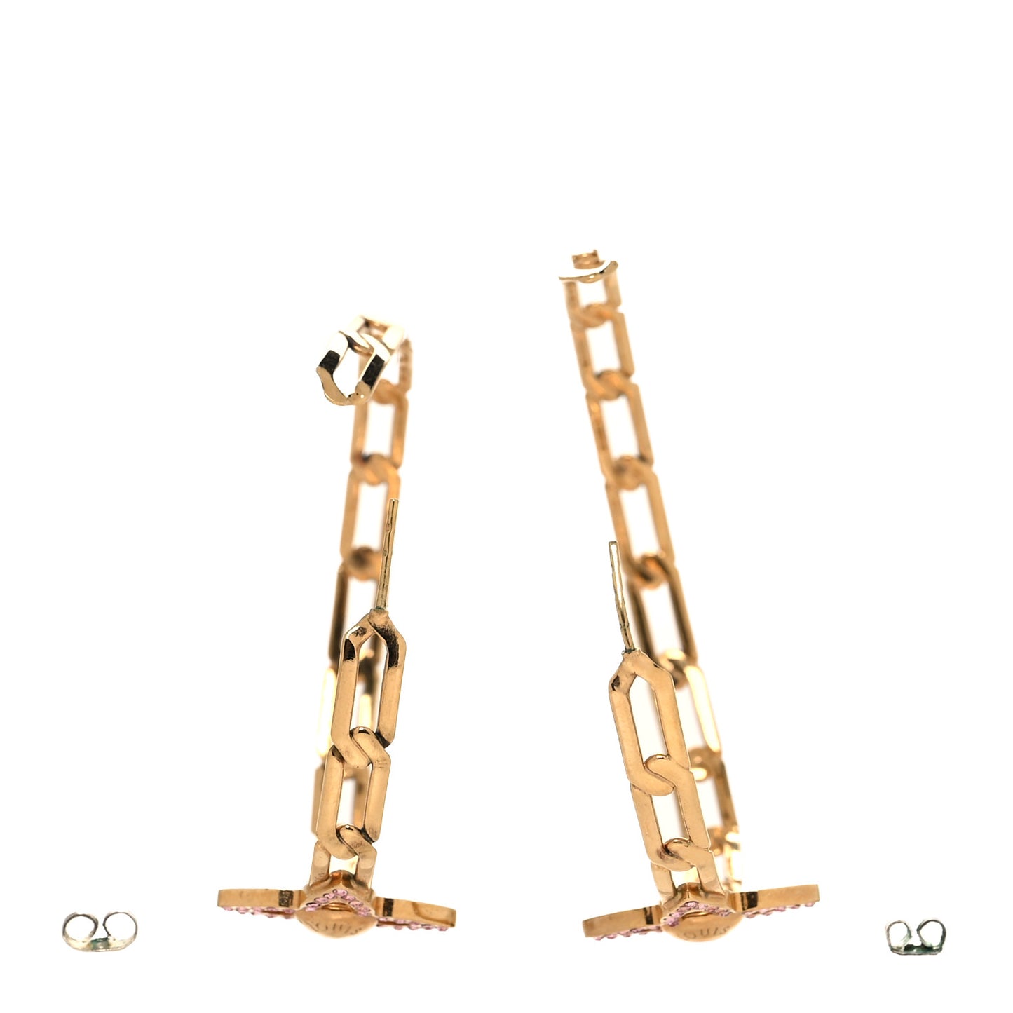 Swarovski Crystal Flower Power Hoop Earrings Gold