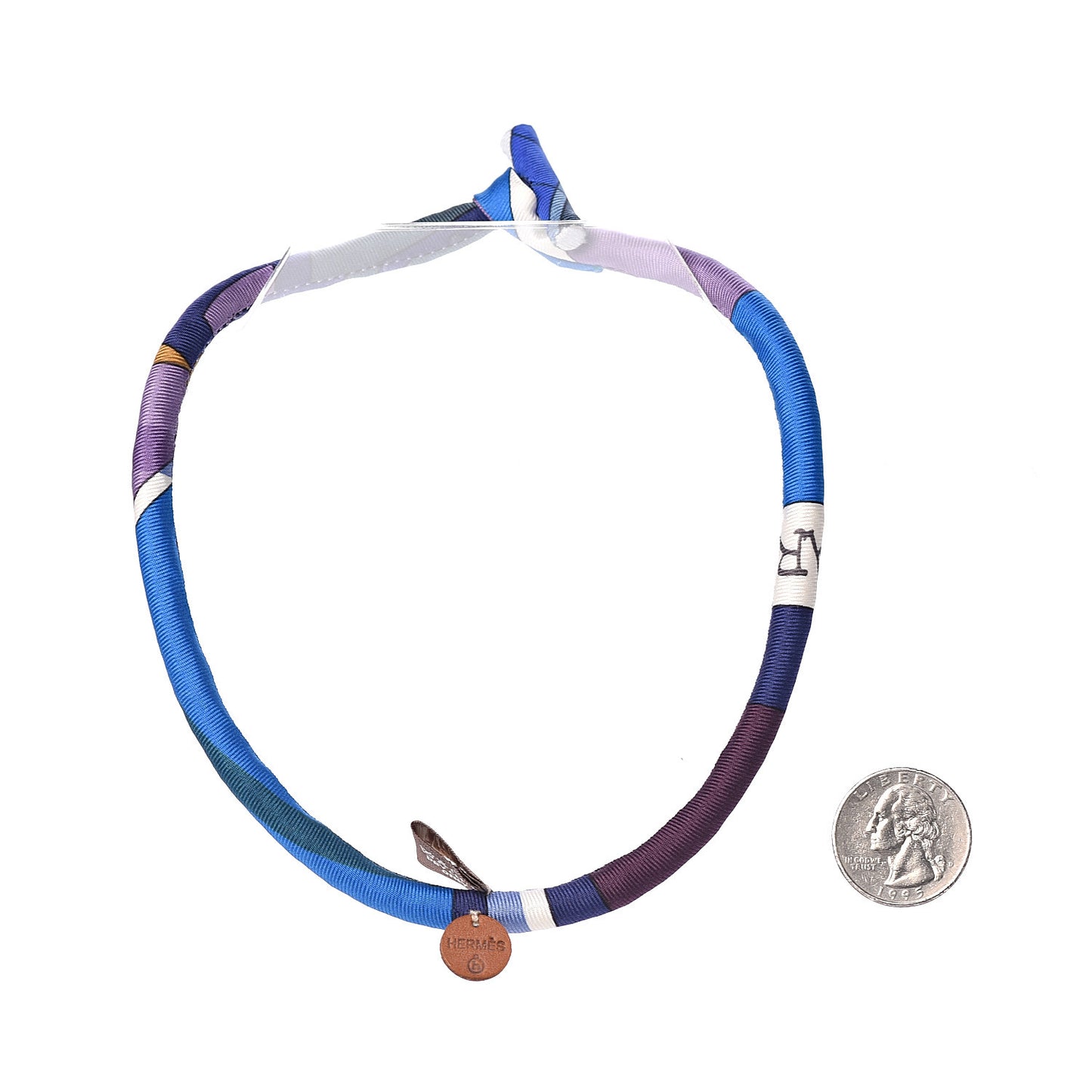Silk Twill Petit H Necklace Multicolor