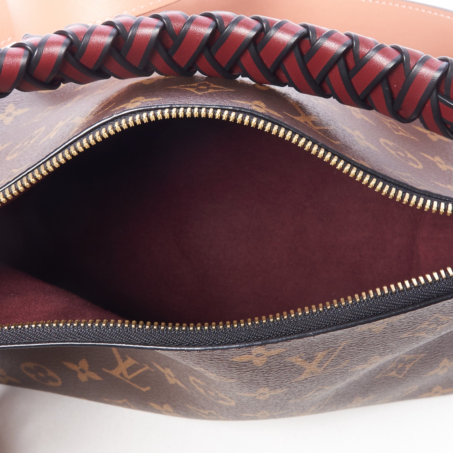 Louis Vuitton Monogram Beaubourg Hobo Mini Bordeaux Red Peach Safran Blue Jean Blue 7 of 9