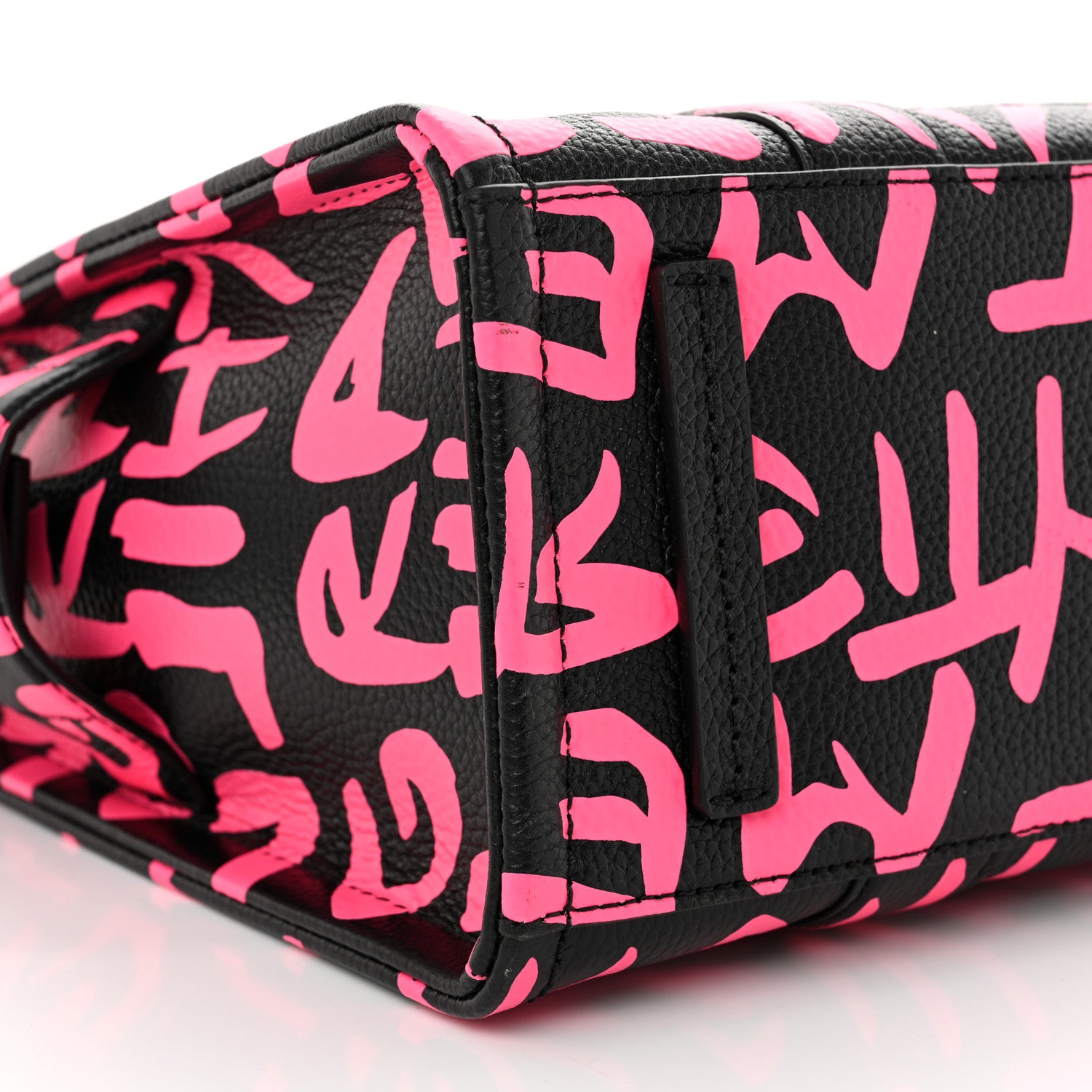 Marc Jacobs X STEPHEN SPROUSE Grained Calfskin Medium The Tote Bag Pink 9 of 10