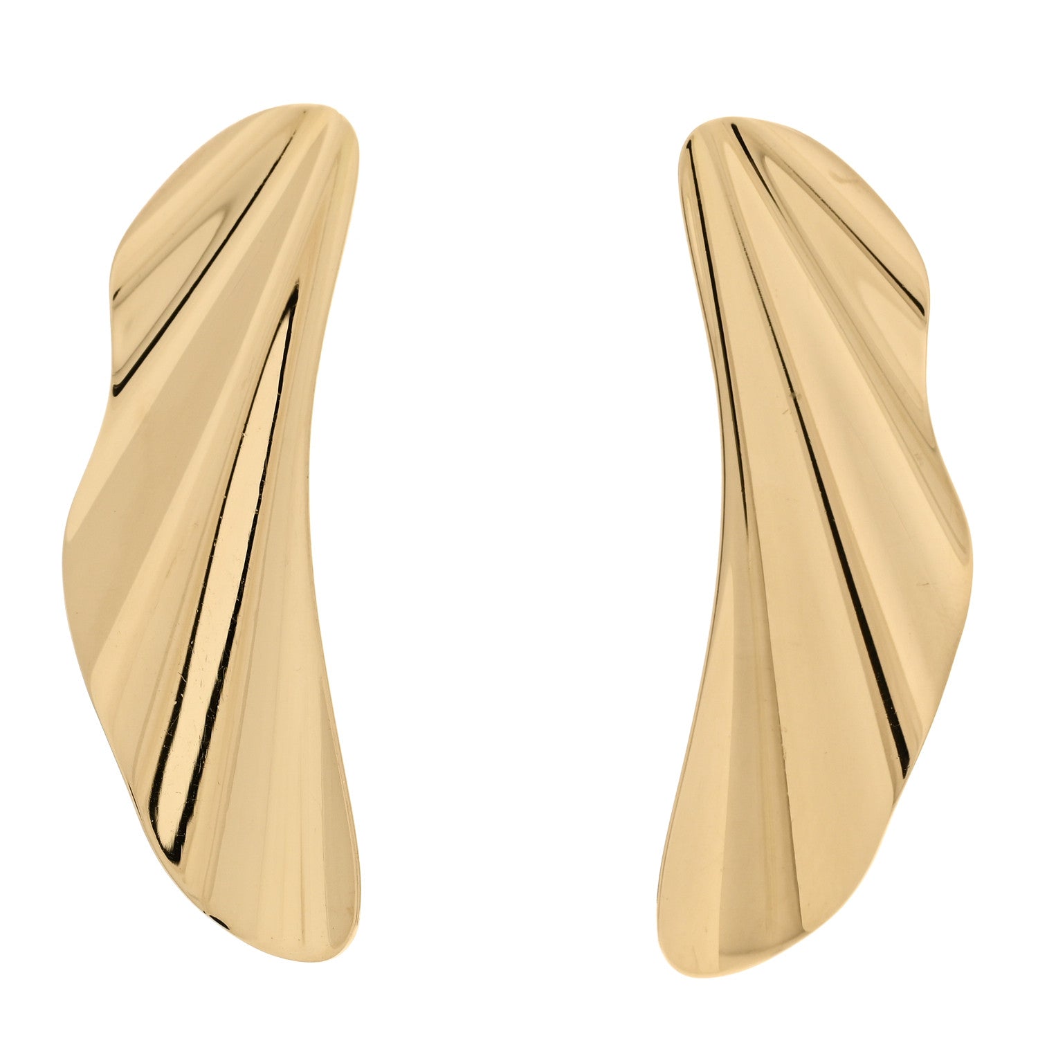 Tiffany 18K Yellow Gold Elsa Peretti Small High Tide Earrings 1 of 5