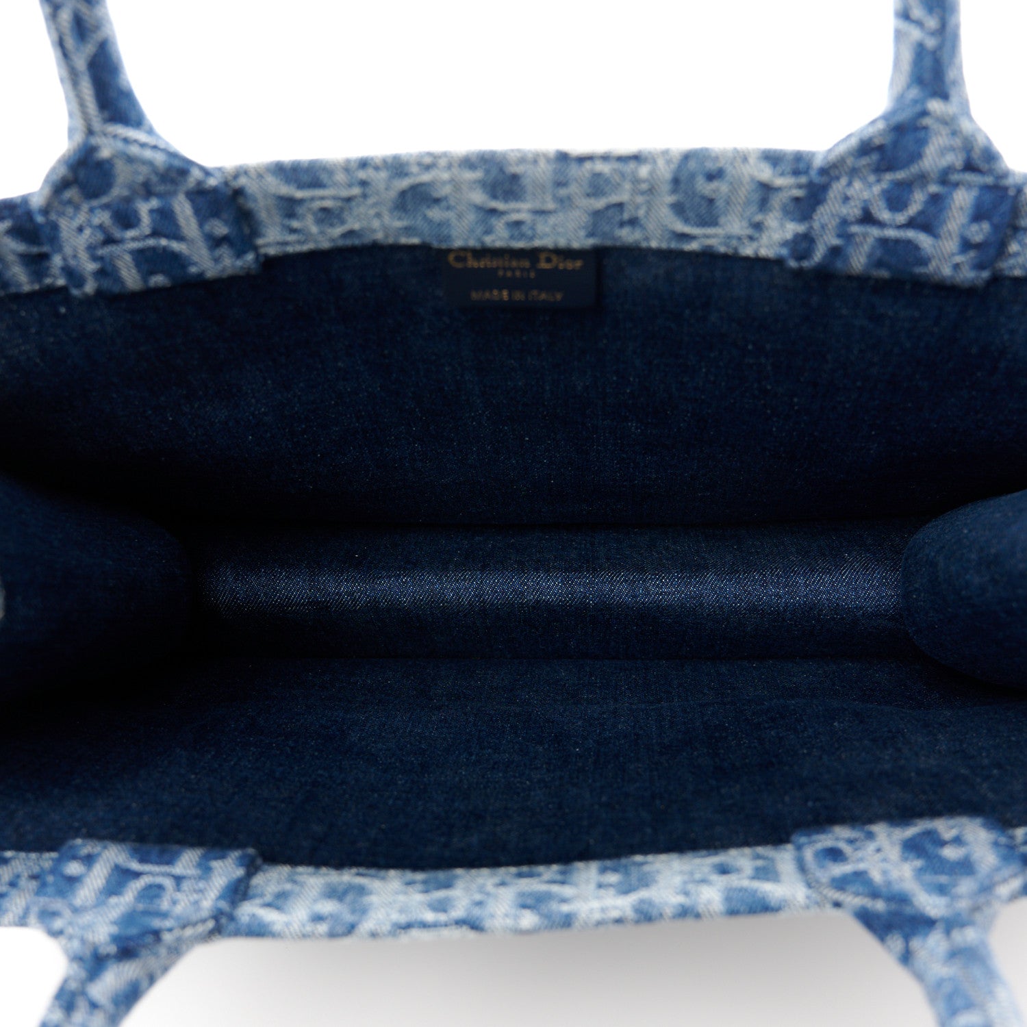 Christian Dior Oblique Denim Medium Book Tote Blue 5 of 10