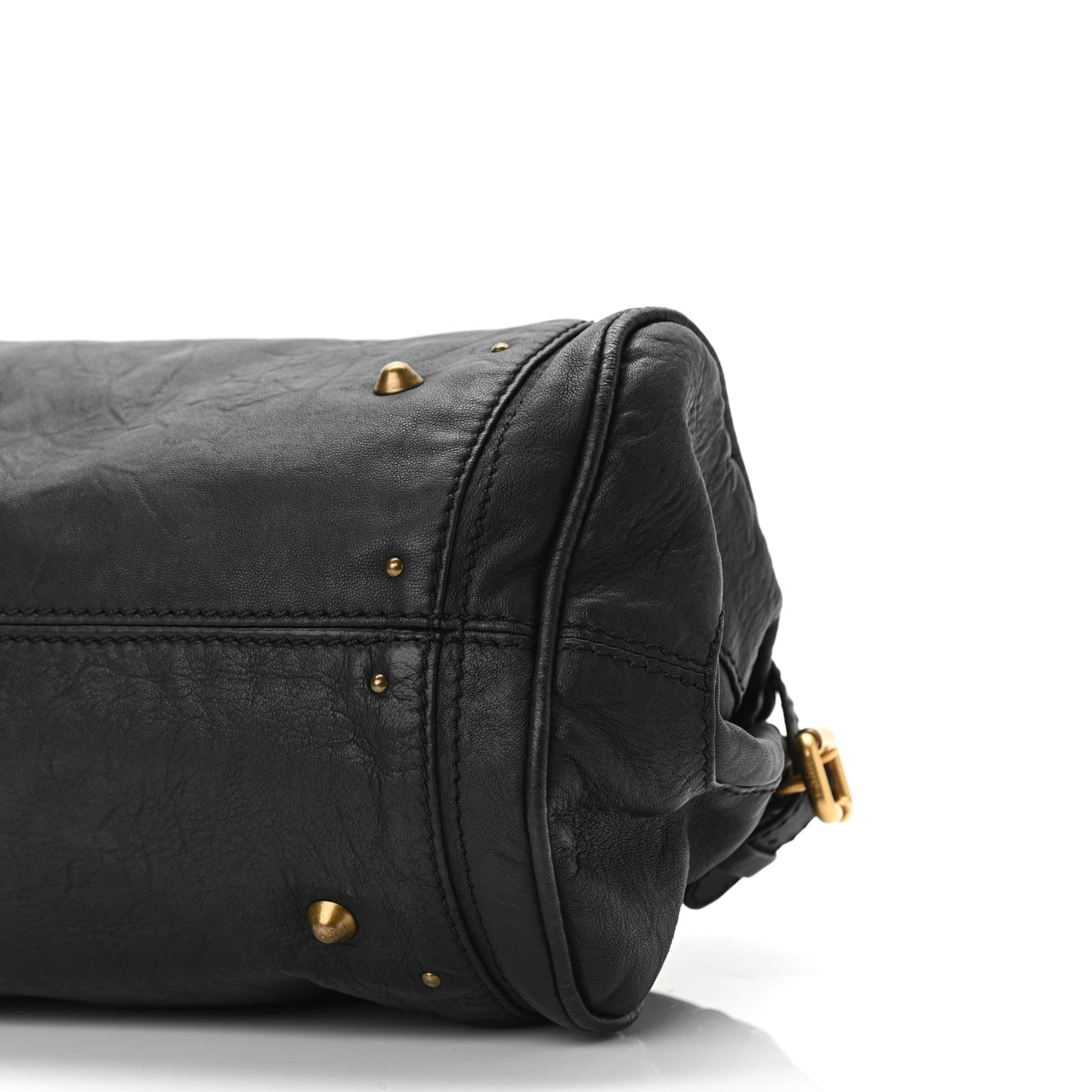 Calfskin Medium Paddington Satchel Black