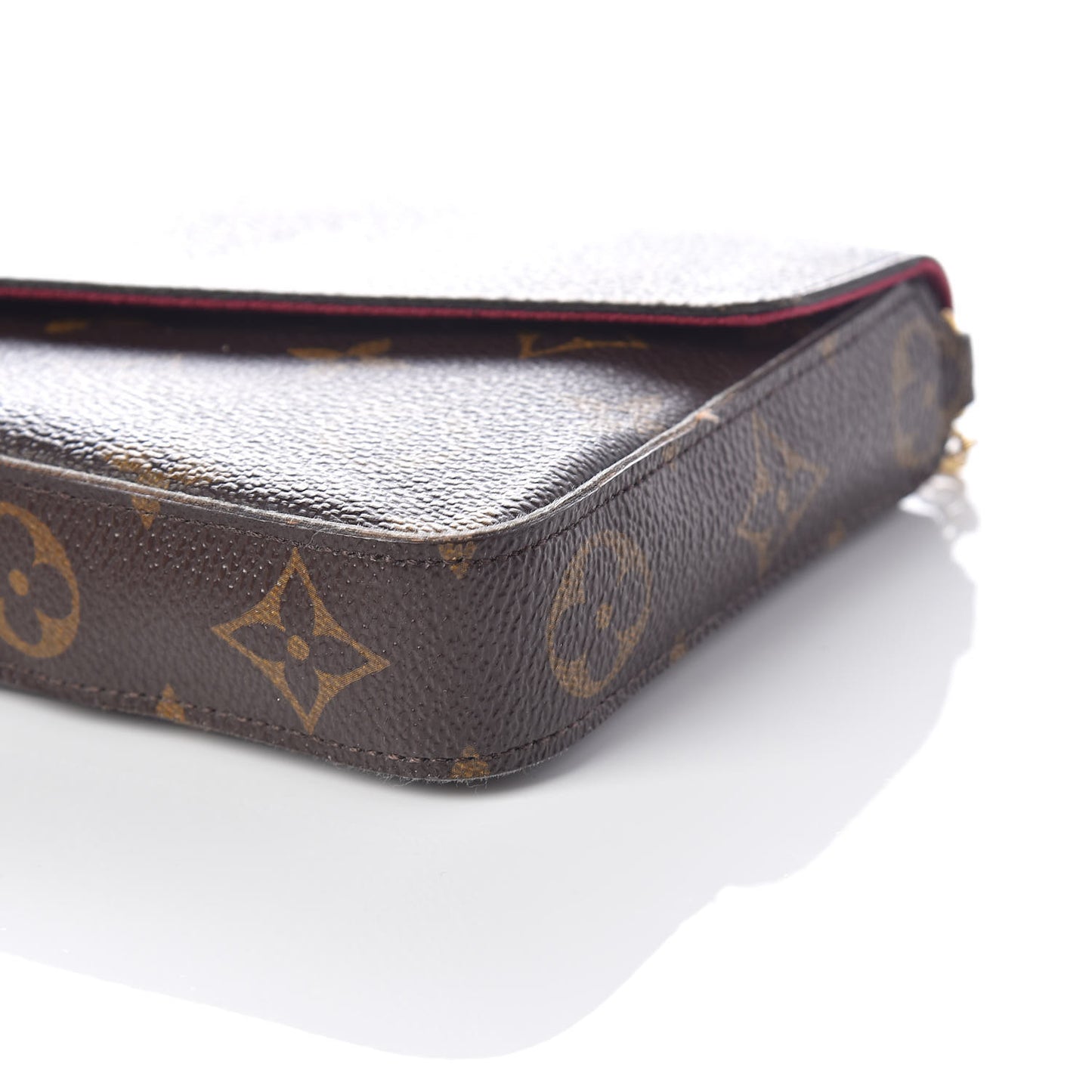 Monogram Pochette Felicie Chain Wallet Fuchsia