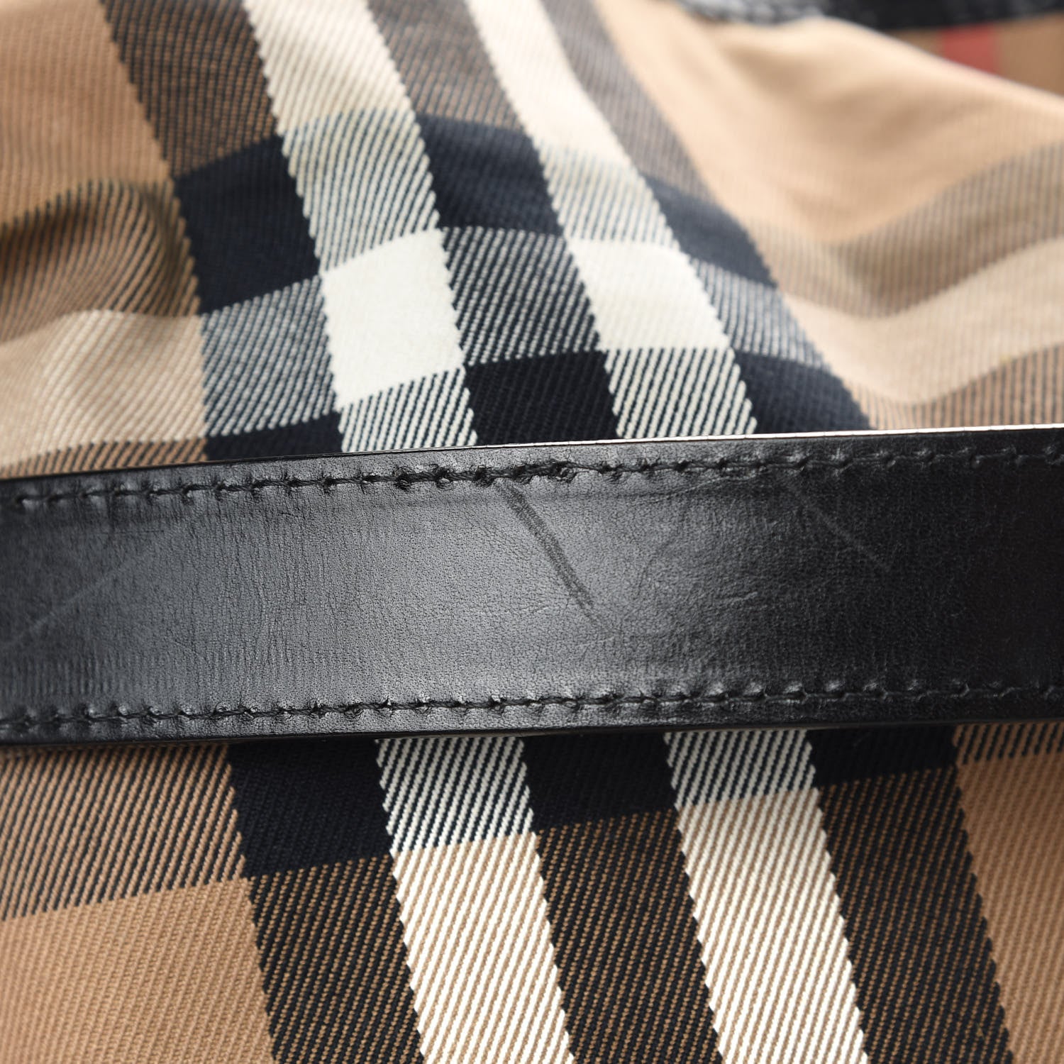 Burberry House Check Bridle Calfskin Medium Gosford Hobo Black 16 of 18
