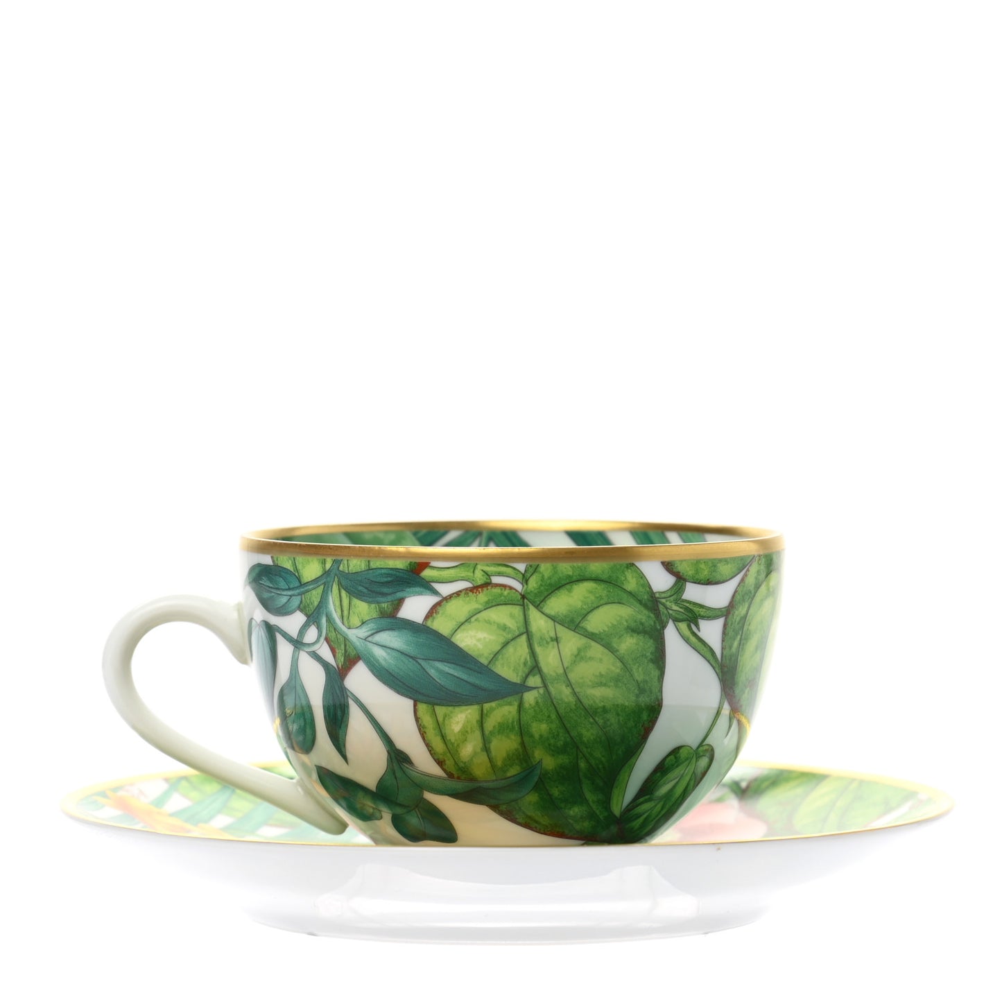 Porcelain Passifolia Tea Cup And Saucer
